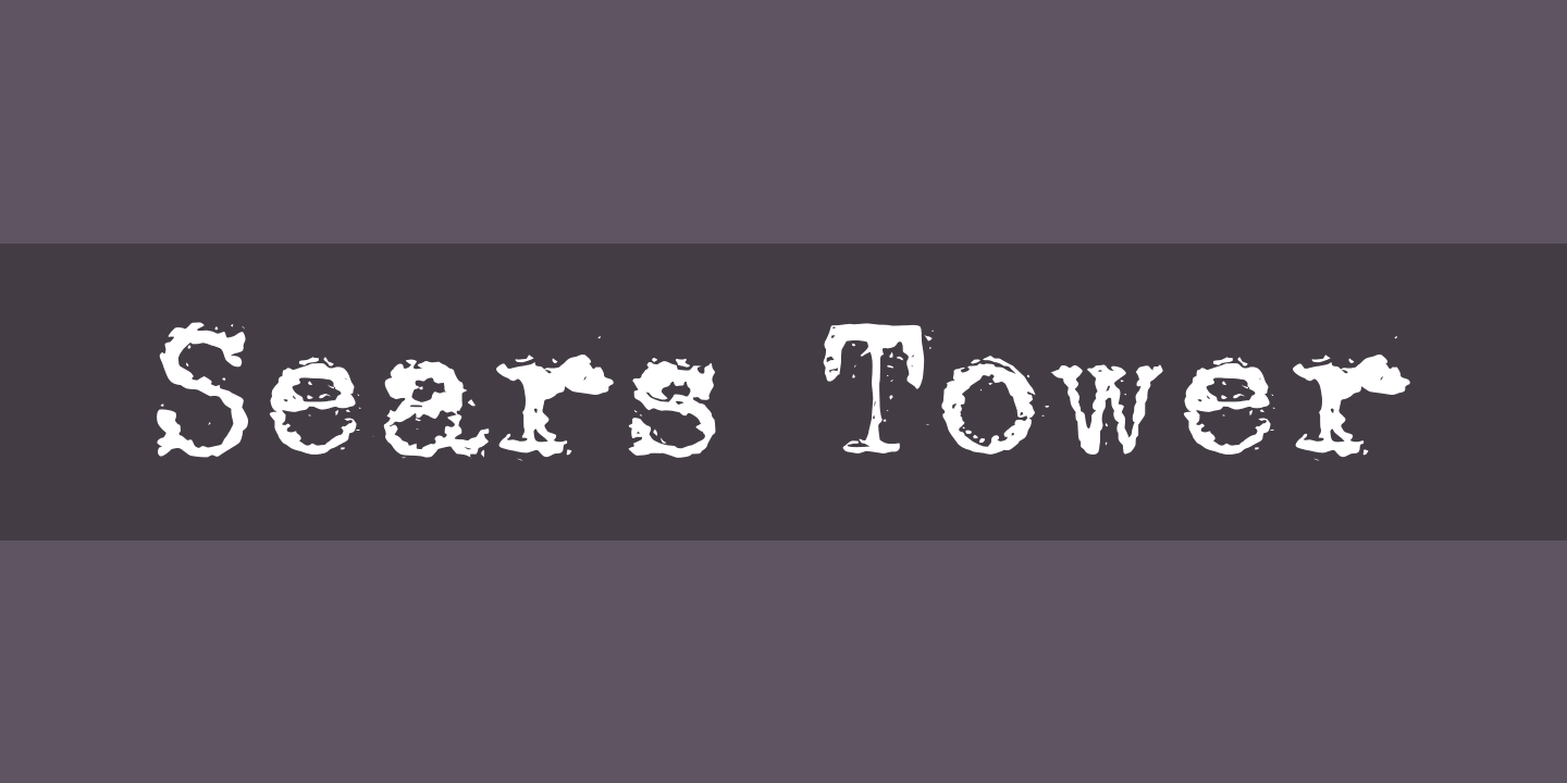 Sears Tower Regular Font preview